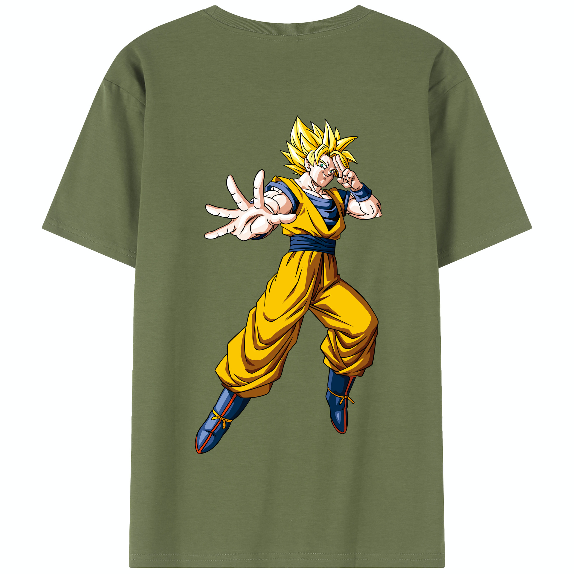 （画像用） ドラゴンボール 孫悟空（そん ごくう）Son Goku カカロット DRAGON BALL Kakarotto 綿100％半袖Tシャツ（背面プリント）